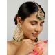 Artisan Made Kundan Chandelier Earrings With Matching Maang Tikka